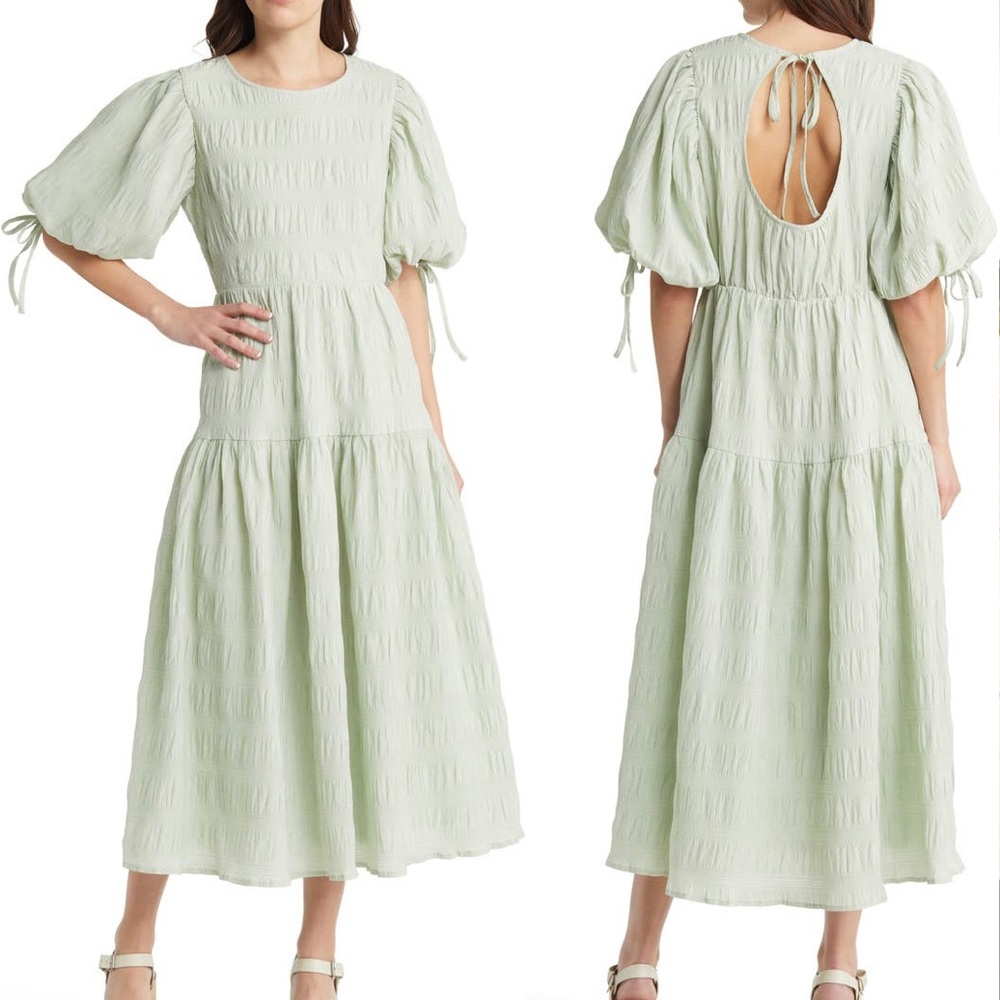 Moon River | Woven Textured A Line Dress | Brand New With Tags